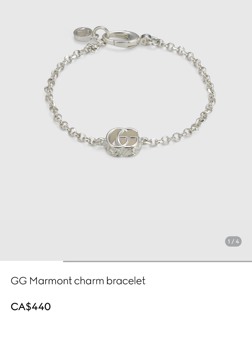 Gucci Marmont Silver Bracelet